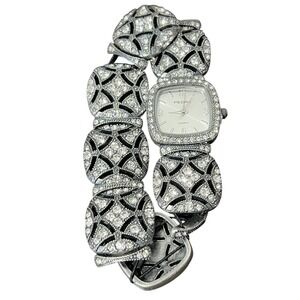 Pedre Women's Silver Tone Rhinestone Bracelet Watch‎ Quartz Untested